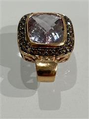 LeVian 14K Rose Gold Chocolate Diamond Amethyst Necklace Pendant